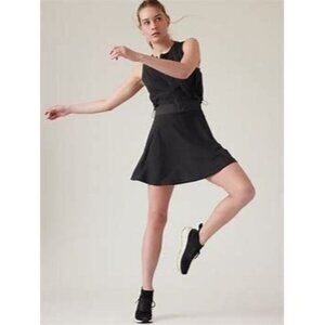 Athleta Venture Out Dress built in shorts Black Size 8 Tall